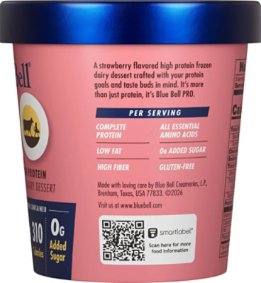 Blue Bell Dairy Dessert Pro Strawberry - HG - Image 3