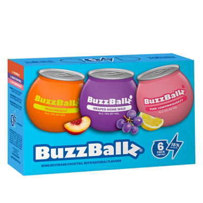 Buzzballz Fruity Faves - 6 - 187 ML - Image 1