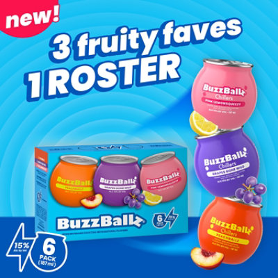 Buzzballz Fruity Faves - 6 - 187 ML - Image 2