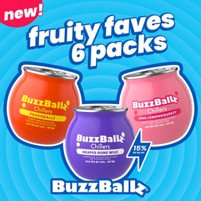 Buzzballz Fruity Faves - 6 - 187 ML - Image 3