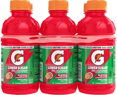 Gatorade Lower Sugar Electrolyte Sport Drink Fruit Punch - 6-12 Fl. Oz. - Image 1