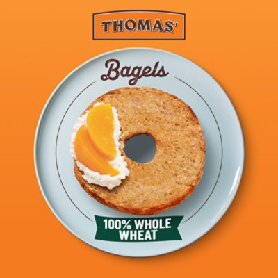 Thomas 100% Whole Wheat Bagels 6 - 18 OZ - Image 3
