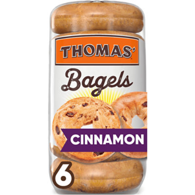Thomas Cinnamon Raisin Bagels 6 Count - 18 OZ - Image 1