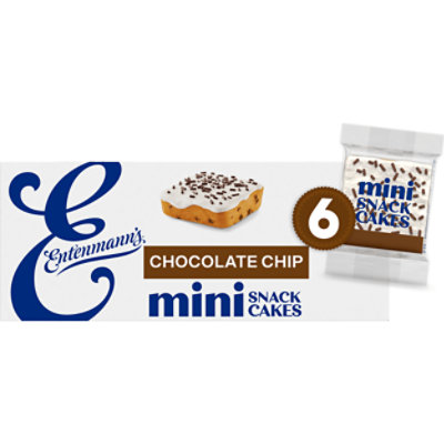 Entenmann's Iced Chocolate Chip Mini Snack Cakes - 6 - 11 OZ - Image 1