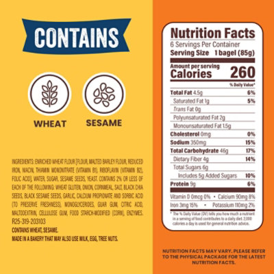 Thomas Everything Bagels 6 Count - 18 OZ - Image 2