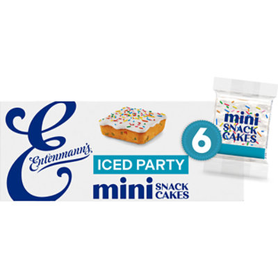 Entenmann's Iced Party Mini Snack Cakes - 6 - 11 OZ - Image 1