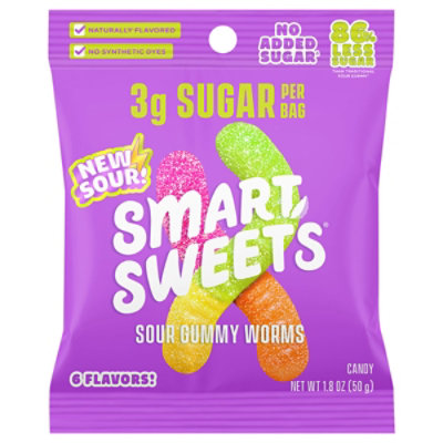 Smartsweets Sour Gummy Worms - 1.8 OZ - Image 2