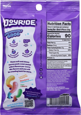 Joyride Sour Gummy Worms - 3.5 OZ - Image 5
