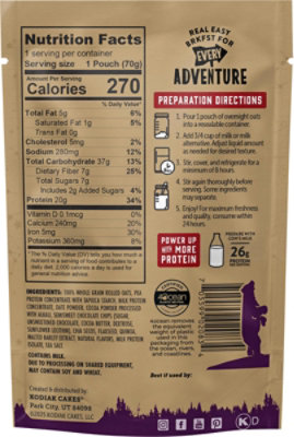 Kodiak Overnight Oats Dark Chocolate Sea Salt - 2.47 OZ - Image 5