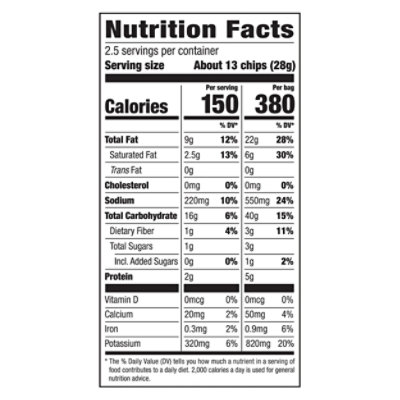 Herr's Sour Cream & French Onion Ripple Potato Chips 2.5oz - 2.5 OZ - Image 3