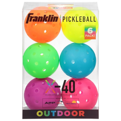 Franklin Sports X40 Neon Pickleballs 6 Count - Each - Image 2