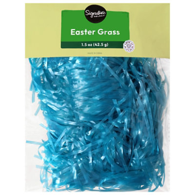 Ssel Blue Plastic Easter Grass - EA - Image 2
