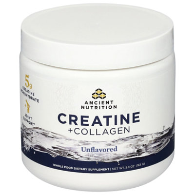 Anct Nut Creatine Collagen Unflavored - 5.8 OZ - Image 1