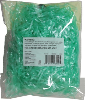 Ssel Green Plastic Easter Grass - EA - Image 3