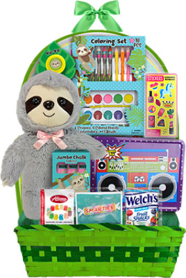 Megatoys Large Filled Basket Sloth Set - Each - Image 1