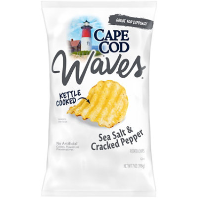 Cape Cod Sea Salt & Cracked Pepper Potato Chips 7 Oz Bag - 7 OZ - Image 1