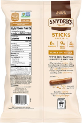 Snyders Of Hanover Pretzels Honey Oat Flax - 8 OZ - Image 6