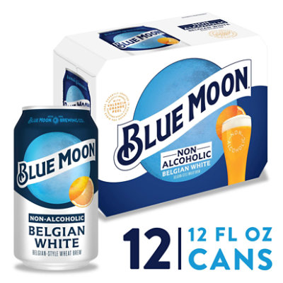 Blue Moon Non-alcoholic Belgian White Beer 12-12 Fl. Oz. Cans - 12-12 FZ - Image 1