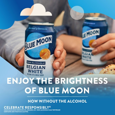 Blue Moon Non-alcoholic Belgian White Beer 12-12 Fl. Oz. Cans - 12-12 FZ - Image 5