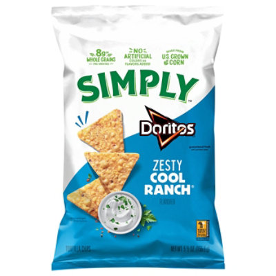 Doritos Simply Tortilla Chips Zesty Cool Ranch 5 1/2 Oz - 5.5 OZ - Image 2