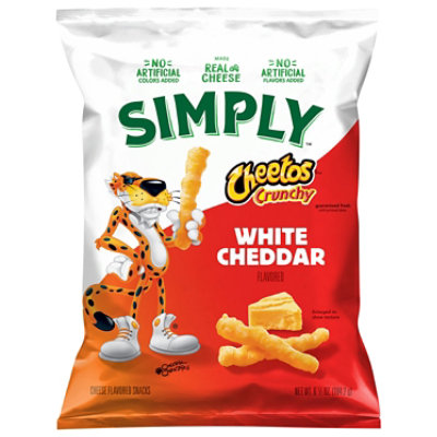 Cheetos Simply Crunchy Cheese Flavored Snacks White Cheddar 6.5 Oz - 6.5 OZ - Image 2