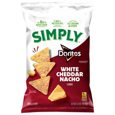 Doritos Simply Tortilla Chips White Cheddar Nacho 5 1/2 Oz - 5.5 OZ - Image 2