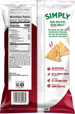 Doritos Simply Tortilla Chips White Cheddar Nacho 5 1/2 Oz - 5.5 OZ - Image 5