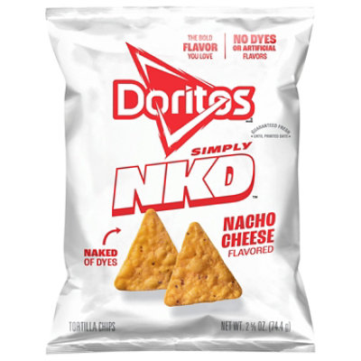 Doritos Simply Nkd Tortilla Chips Nacho Cheese, 2 5/8 Oz - 2.625OZ - Image 2