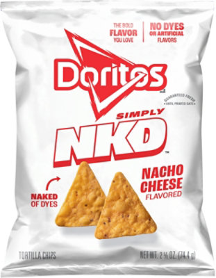 Doritos Simply Nkd Tortilla Chips Nacho Cheese, 2 5/8 Oz - 2.625OZ - Image 1