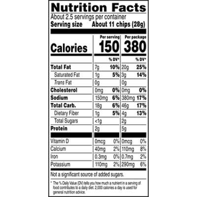 Doritos Simply Nkd Tortilla Chips Nacho Cheese, 2 5/8 Oz - 2.625OZ - Image 3