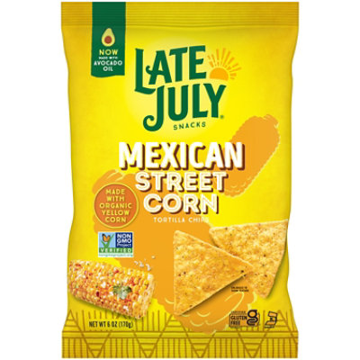 Late July Snacks Mexican Street Corn Tortilla Chips, 6 Oz Bag - 6 OZ - Image 1
