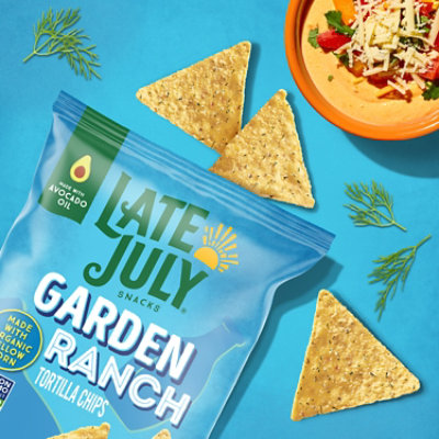 Late July Snacks Garden Ranch Tortilla Chips, 6 Oz Bag - 6 OZ - Image 2