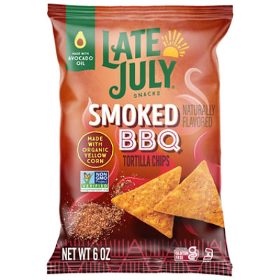 Late July Snacks Smoked Bbq Tortilla Chips 6 Oz Bag - 6 OZ - Image 1