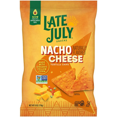 Late July Snacks Nacho Cheese Tortilla Chips 6 Oz Bag - 6 OZ - Image 1