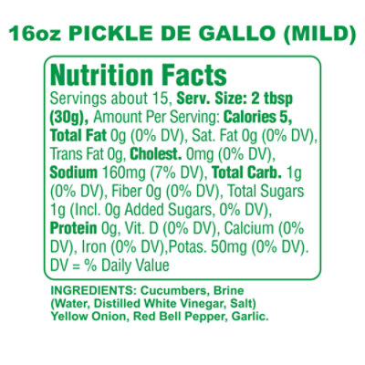 Grillos Mild Pickle De Gallo  16 Fz - 16 FZ - Image 2