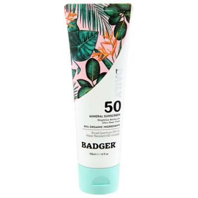 Badger Daily Mineral Sunscreen Spf 50 - 4 FZ - Image 2