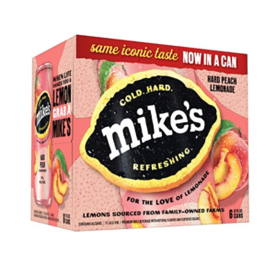 Mikes Hard Peach Lemonade 6pk 12oz 5% In Cans - 6-12 FZ - Image 1