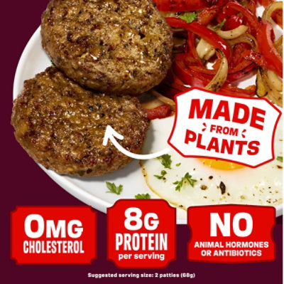 Impossible Foods Sausage Patties Spicy Plant Based Frozen, Fully Cooked, 6 Patties, 7.2 Oz - 7.2 OZ - Image 3
