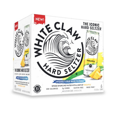White Claw Hard Seltzer Pineapple Can - 6-12 FZ - Image 1