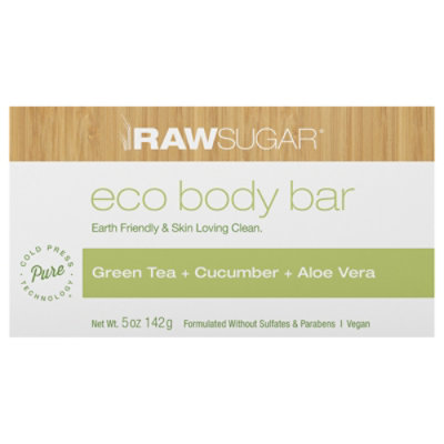 Raw Sugar Eco Bar Soap Grn Tea/cuc/aloe - 5 OZ - Image 3