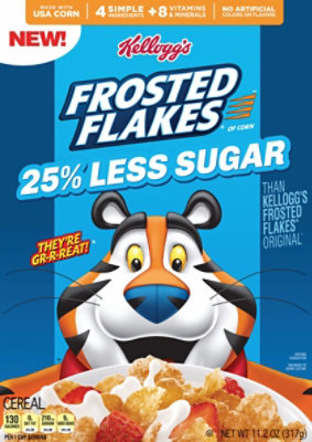 Kelloggs Frosted Flakes 25% Less Sugar Cereal - 11.2 OZ - Image 5