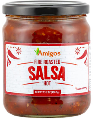 Amigos Fire Roasted Salsa Hot - 15.2 OZ - Image 1