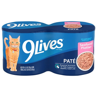 9 Lives Meaty Pate Seafood Platter Cat Food - 22 OZ - Image 2