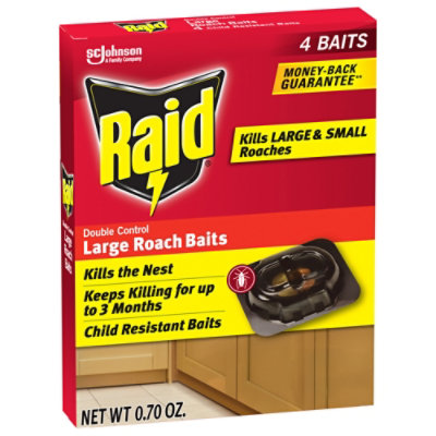 Raid Lrg Roach Bait 4ct/6 Us - 4 CT - Image 1