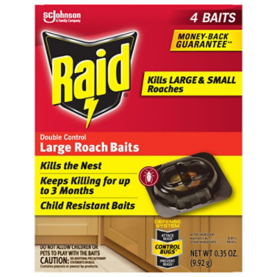 Raid Lrg Roach Bait 4ct/6 Us - 4 CT - Image 2