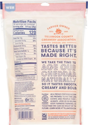 Tillamook Shredded Thick Triple Cheddar Cheese 16 Oz - 16 OZ - Image 5