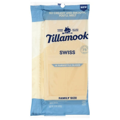 Tillamook Swiss Farm Style Thick Slices Cheese 16 Oz - 16 OZ - Image 2