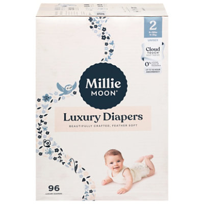 Millie Moon Luxury Diapers, Size 2,96 Count - 96 CT - Image 2