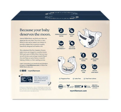Millie Moon Luxury Diapers, Size 2,96 Count - 96 CT - Image 5