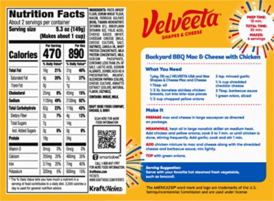 Velveeta Usa Shapes & Cheese Mac And Cheese Dinner - EA - Image 5
